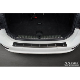 Zwart RVS Achterbumperprotector passend voor BMW 3 Serie (G21) Touring 2019-2022 'STRONG EDITION'