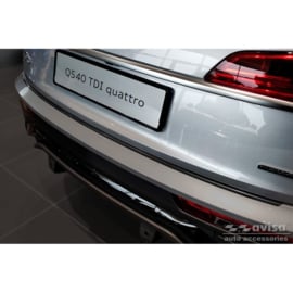 Zwart RVS Achterbumperprotector passend voor Audi Q5 Sportback 2020- incl. S-Line