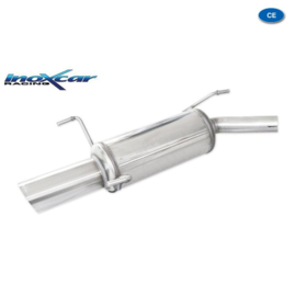 100% RVS Sportuitlaat passend voor Opel Corsa C 1.0 12v 60pk 2000- 1x90mm Rally