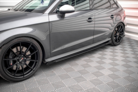 Maxton Design STREET PRO SIDESKIRTS DIFFUSERS + FLAPS AUDI S3 / A3 S-LINE SPORTBACK 8V FACELIFT