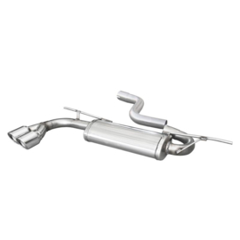 100% RVS Sportuitlaat passend voor Audi A3 (8V Sportback) 1.8 TFSI 180pk 2013- 2x80mm Racing