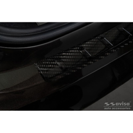 Echt 3D Carbon Achterbumperprotector passend voor Audi A6 Allroad 2012-2018 'Ribs'