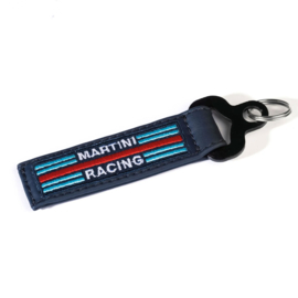 SLEUTELHANGER LEDER MARTINI blauw/wit of donker blauw
