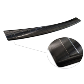 Zwart RVS Achterbumperprotector passend voor BMW X6 F16 2014-2019 'Ribs' excl. M-Pakket