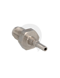 Krimp slang adapter RVS male M12 x 1,0 mm