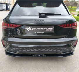Motordrome Achterbumperskirt (Diffuser) passend voor Audi A3 (8Y) Sportback S-Line Facelift 2024- (ABS)v