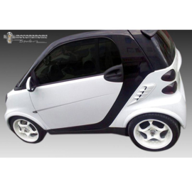 Spatbordverbreders passend voor MCC Smart ForTwo 4/2007- (4-delig) (ABS)