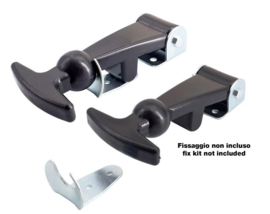 Simoni Racing Universele Motorkaphaken Type 6 - Zilver/Zwart - Quick Release