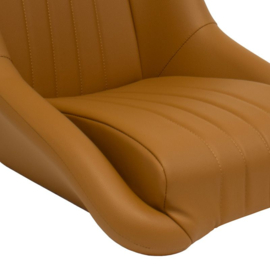 Sportstoel 'Classic' - Beige Kunstleder - Vaste rugleuning + Hoofdsteun - incl. sledes