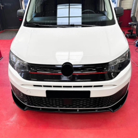 AutoStyle Voorspoilerlip passend voor Volkswagen Caddy V 2020- (Glanzend Zwart ABS)