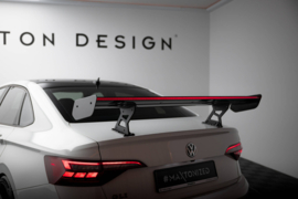 Maxton Design Carbon Spoiler Met Interne Beugels Staanders + LED Volkswagen Jetta GLI Mk7