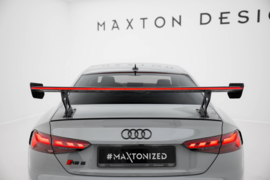 Maxton Design Carbon Spoiler met externe beugels V.1 + LED Audi A5 / A5 S-Line / S5 / RS5 Coupé F5 / F5 Facelift
