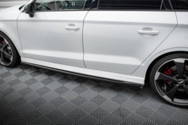 Maxton Design SIDESKIRTS DIFFUSERS V.2 AUDI RS3 SEDAN 8V FACELIFT Gloss Black