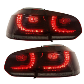 Set R-Look LED Achterlichten passend voor Volkswagen Golf VI 2008-2012 excl. Variant - Rood/Helder/Smoke - incl. Dynamic Running Light