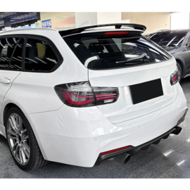AutoStyle Dakspoiler (Spoiler Cap) passend voor BMW 3-Serie F31 Touring 2012-2019 (ABS Glanzend zwart)
