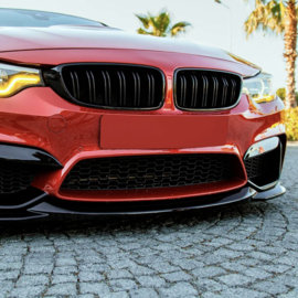 Oneway Front Flaps passend voor BMW M3 F80 2014-2018 & M4 F82 2014-2021 - Glanzend zwart