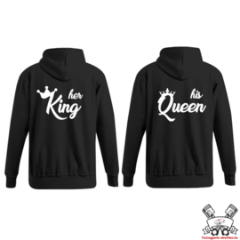 Hoodie Her King & His Queen + Kroontje