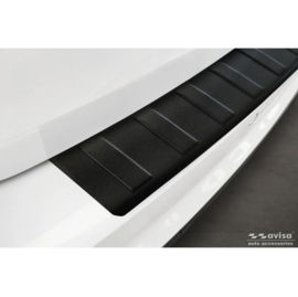 Avisa RVS Achterbumperprotector passend voor Audi A4 Avant S-Line 2015-2019 & Facelift 2019- - Matzwart