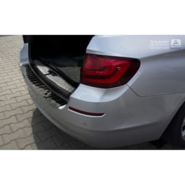 Zwart-Chroom RVS Achterbumperprotector passend voor BMW 5-Serie F11 Touring 2010-2016 'Ribs'