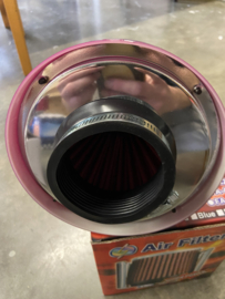 Air Filter 76mm Donker Roos/Chroom/Rood