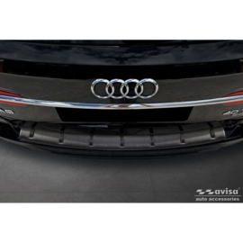 Avisa RVS Achterbumperprotector STRONG EDITION passend voor Audi A6 (C8) Avant incl. S-Line 2023-2025 - Zwart