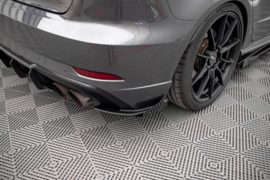 Maxton Design STREET PRO ACHTERZIJSPLITTERS + KLEPPEN AUDI S3 SPORTBACK 8V FACELIFT