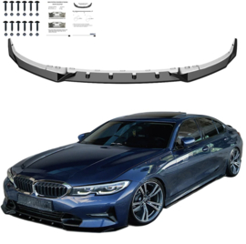 Oneway Voorspoilerlip passend voor BMW 3-Serie G20/G21 Sedan/Touring Sport Line 2018-2022 - Glanzend zwart