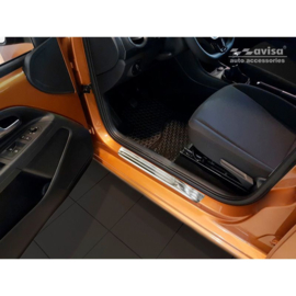 Zilver RVS Instaplijsten passend voor Volkswagen Up! 2012-/Arteon 2017- incl. Shooting Brake 2020-/Tiguan 2015- incl. All Space 2017-/Golf Sportsvan 2014- - 'Special Edition' - 4-delig