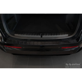 Echt 3D Carbon Achterbumperprotector passend voor BMW X1 U11 / U11 xLine 2022- 'Ribs'