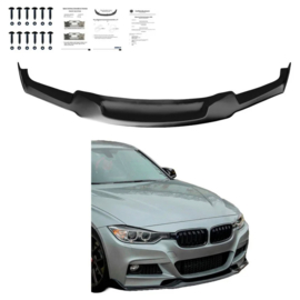 Oneway Voorspoilerlip passend voor BMW 3-Serie F30 M-Tech 2012-2019 - Glanzend zwart