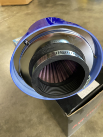 Air Filter 76mm Blauw/Chroom/Rood