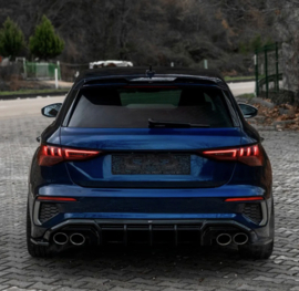 Oneway Dakspoiler passend voor Audi A3/S3/RS3 (8Y) Sportback 2020-2024 & Facelift 2025- - Glanzend zwart