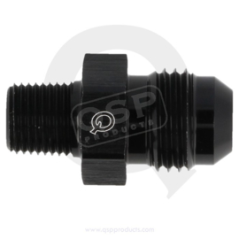 Aluminium adapter male/male D04 - 1/8 NPT - Zwart