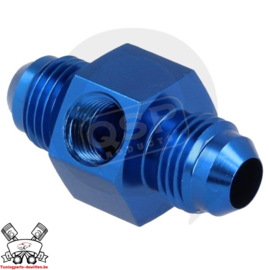 Druk adapter 1/8npt male / male D08 Blauw