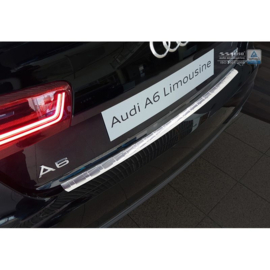 RVS Achterbumperprotector passend voor Audi A6 Sedan Facelift 2015-2018 excl. C8 'Ribs'