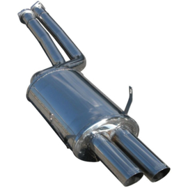 100% RVS Sportuitlaat passend voor BMW 3-Serie E36 M3 1993- 2x70 Racing