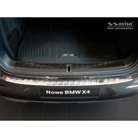 RVS Achterbumperprotector passend voor BMW X4 (G02) 2018- 'Ribs'