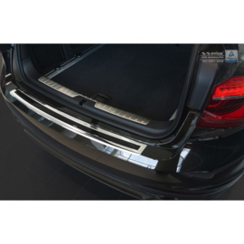 RVS Achterbumperprotector 'Deluxe' passend voor BMW X6 F16 2014-2019 Chroom/Zwart Carbon excl. M-Pakket