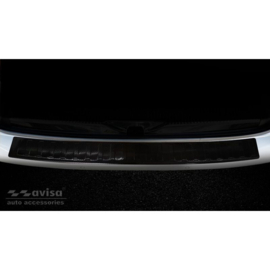 Echt 3D Carbon Achterbumperprotector passend voor Volkswagen Transporter T6 2015- (met achterklep) 'Ribs'