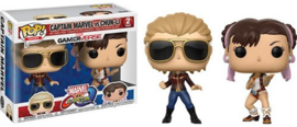 POP! Captain Marvel vs Chun-Li - Marvel vs Capcom Infinite - 2 pack New