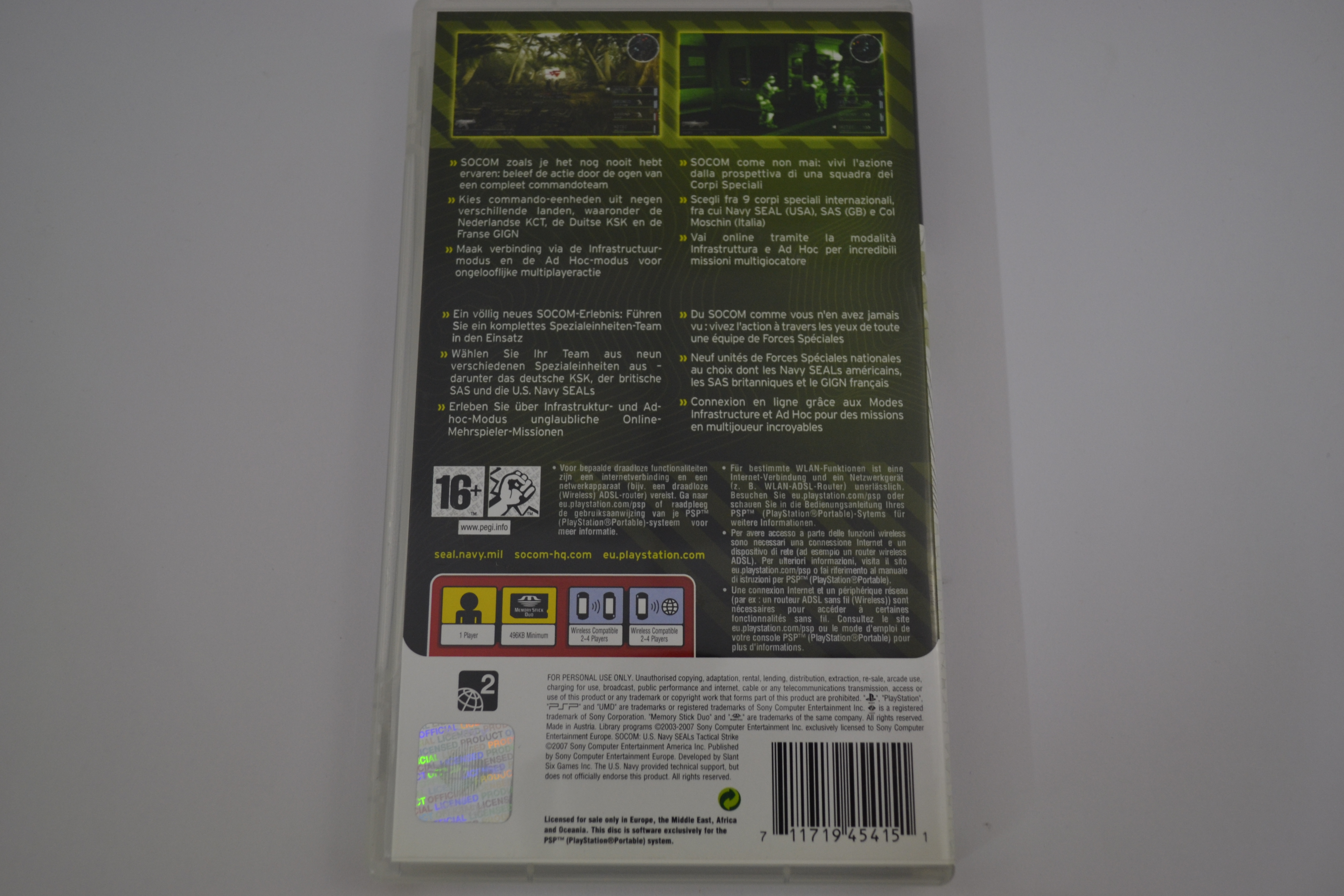 SOCOM U.S. Navy SEALS - Tactical Strike (PSP PAL)