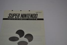 Super Nintendo (SNES FAH-5 MANUAL)