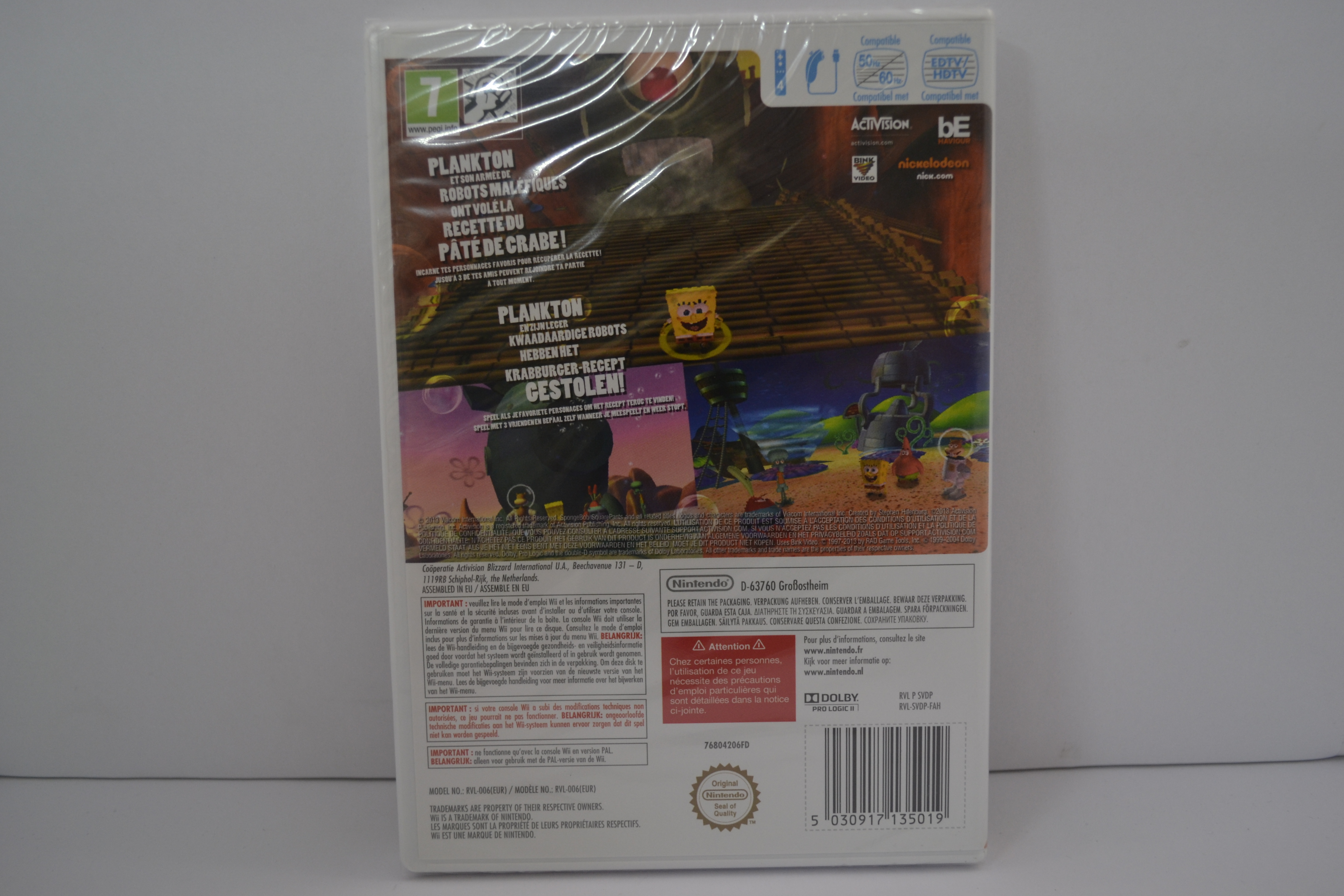 Spongebob Squarepants - Plankton's Robotic Revenge - SEALED (Wii FAH)