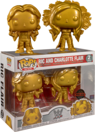 POP! Ric and Charlotte Flair - WWE - 2 Pack - Special Edition NEW