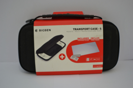 Big Ben Transport Case - S (Zwart) + Tempered Glass Screen Protector- Switch Lite