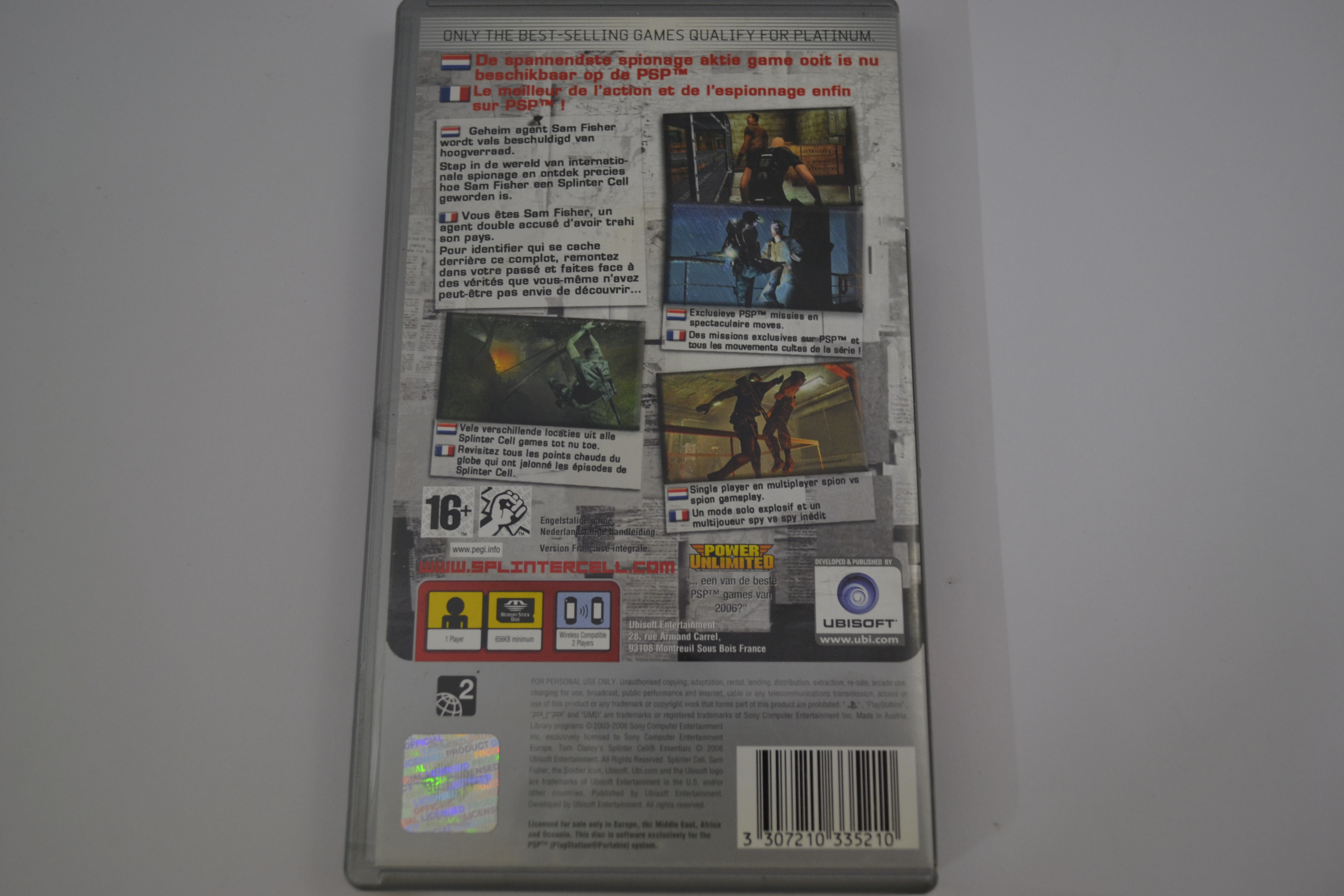 Splinter Cell - Essentials - Platinum (PSP PAL)