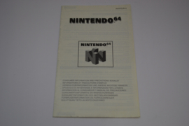 Consumer Information Precautions Booklet (N64 EUR-4)