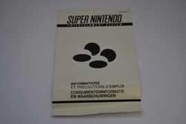 Super Nintendo (SNES FAH-1 MANUAL)