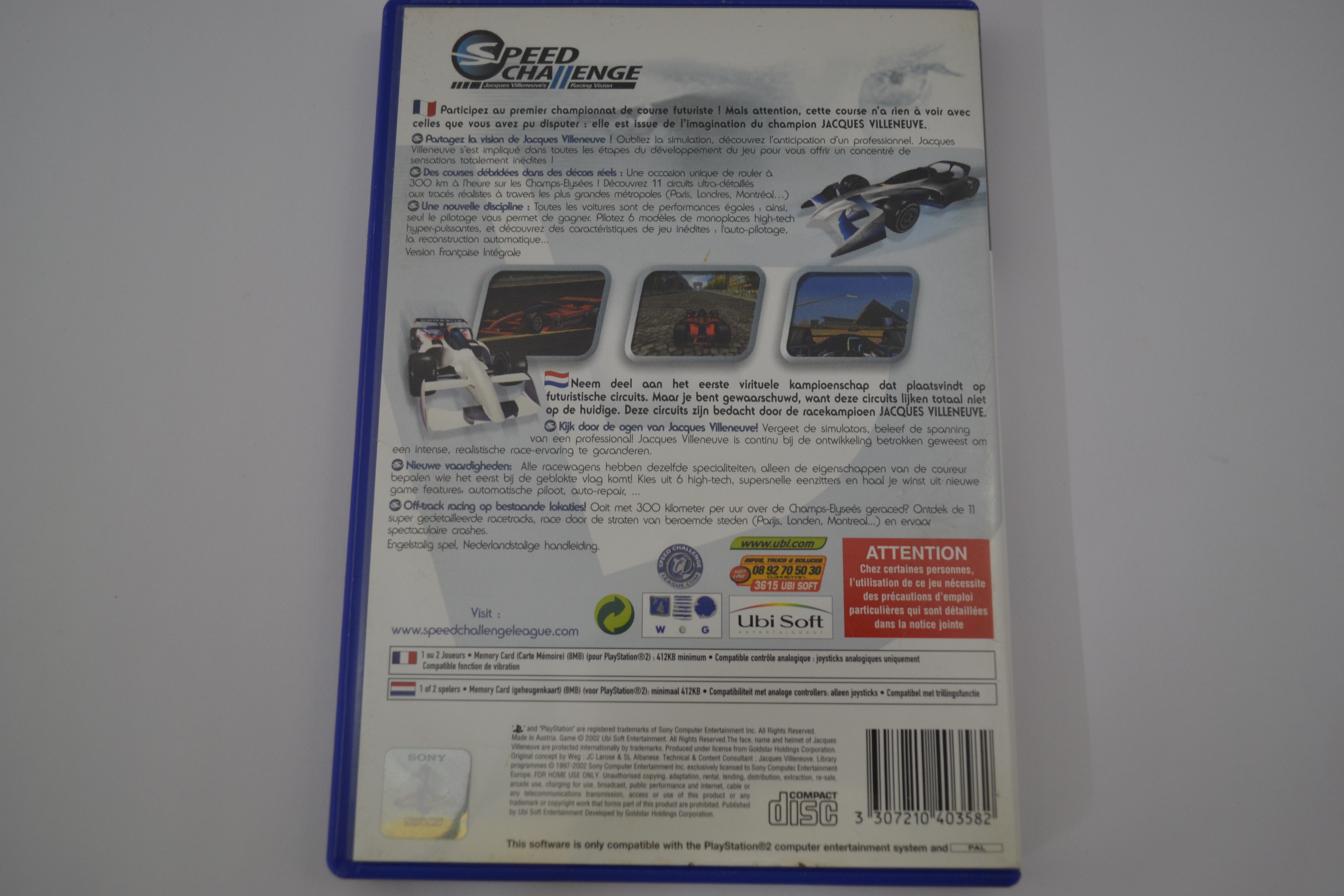 Speed Challenge Jacques Villeneuves Racing Vision (PS2 PAL)