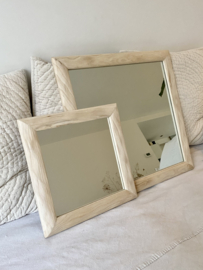 Blank houten spiegel Pomax